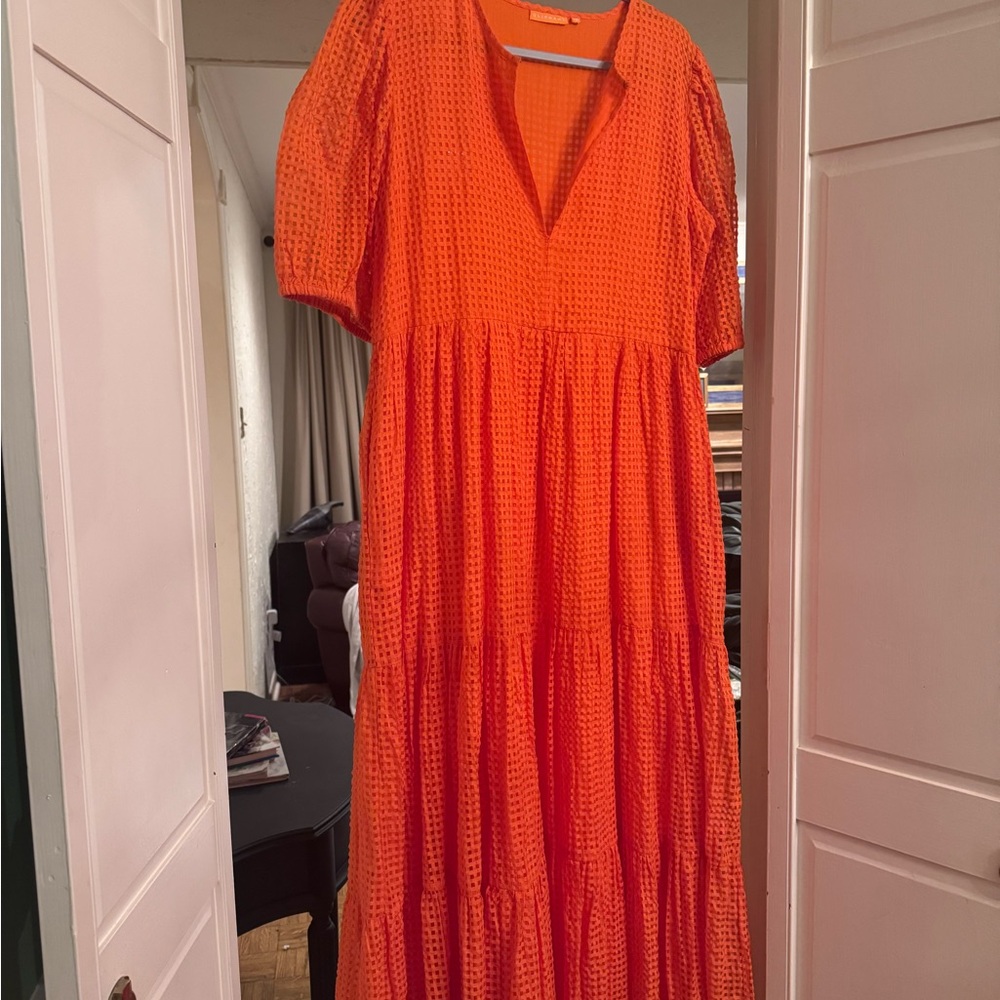 Oliphant Vibrant Orange Maxi Dress
